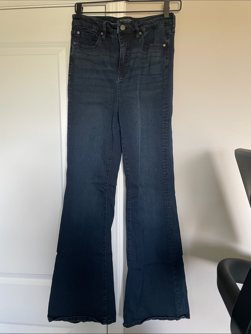 Liverpool Dark Indigo High-Rise Flare Jeans - Women